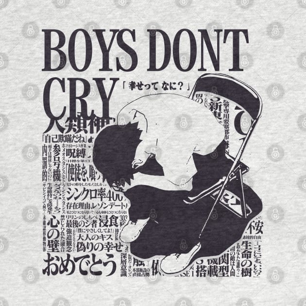 Neon Genesis Evangelion Shinji Ikari Boys Dont Cry by Mrmera